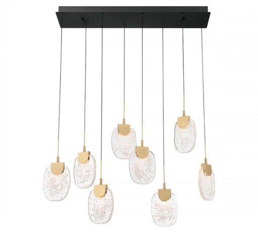 Castelo, 8 Light Rectangular Led Chandelier, Matte Black | 12293-02