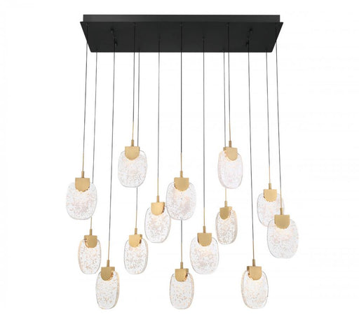 Castelo, 14 Light Rectangular Led Chandelier, Matte Black | 12294-02