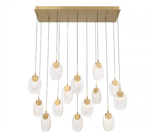 Castelo, 14 Light Rectangular Led Chandelier, Painted Antique Brass | 12294-030