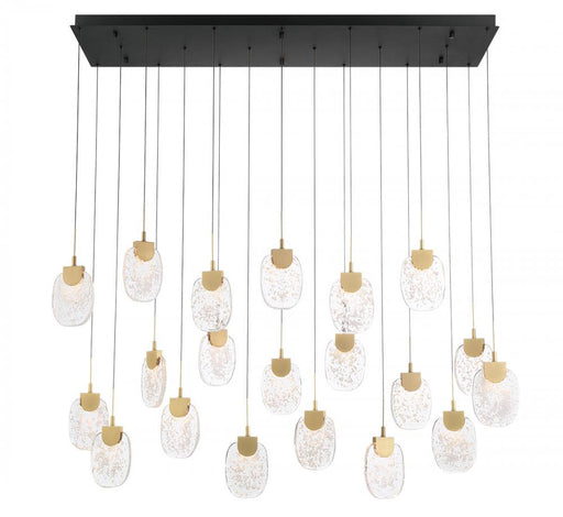 Castelo, 20 Light Rectangular Led Chandelier, Matte Black | 12295-02