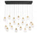 Castelo, 20 Light Rectangular Led Chandelier, Matte Black | 12295-02