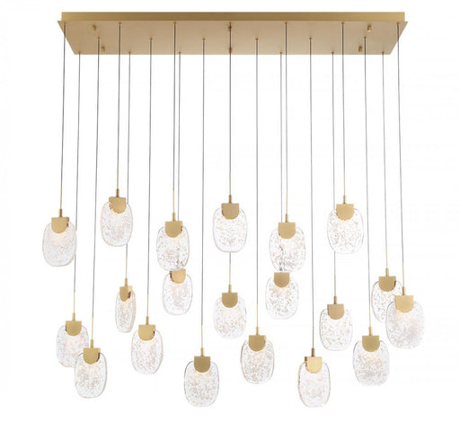 Castelo, 20 Light Rectangular Led Chandelier, Painted Antique Brass | 12295-030