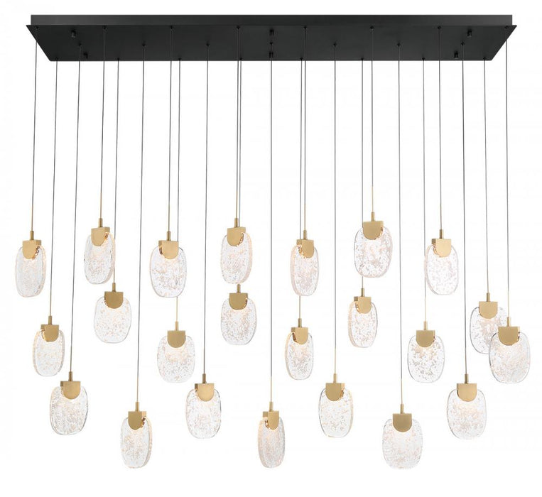 Castelo, 23 Light Rectangular Led Chandelier, Matte Black | 12296-02