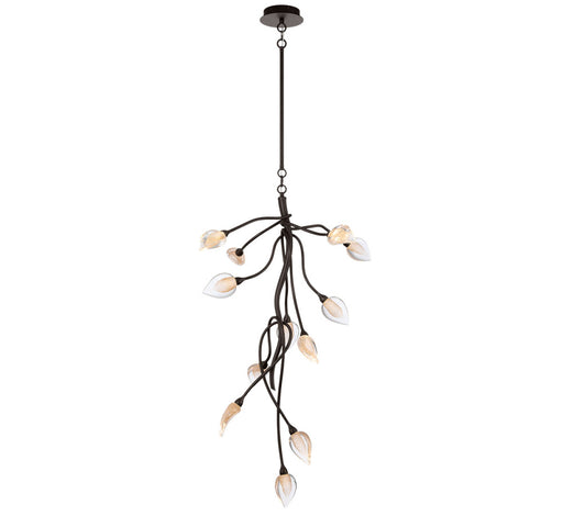 Modena,12 Light Led Grand Chandelier Black With Gold Accent | 12307-043