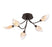 Modena,5 Light Led Ceiling Mount Black With Gold Accent | 12309-043
