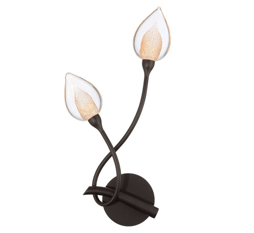 Modena,2 Light Led Wall Mount Black With Gold Accent | 12311-043