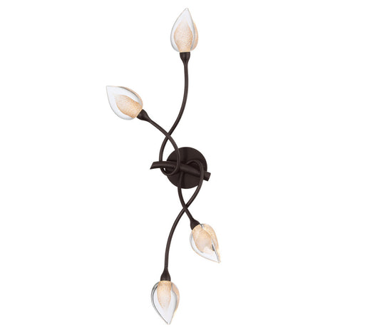 Modena,4 Light Led Wall Mount Black With Gold Accent | 12312-043