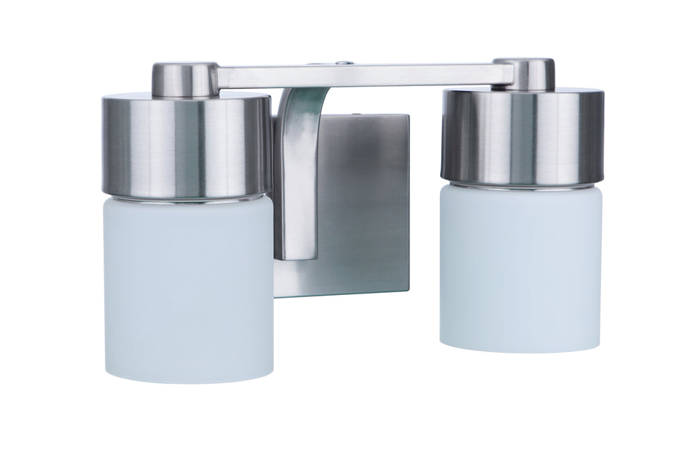 Craftmade District 2 Light Vanity in Brushed Polished Nickel
