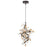Pisa 7 Light Led Pendant Black With Gold Accent | 12325-043