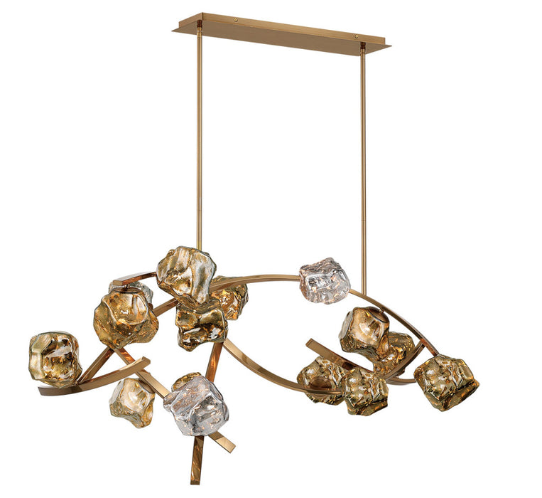 Sorano 15 Light Led Chandelier Brushed Brass | 12330-037