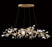 Fiori 35 Light Oval Led Chandelier Gold Leaf | 12336-028