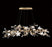 Fiori 47 Light Oval Led Chandelier Gold Leaf | 12337-028