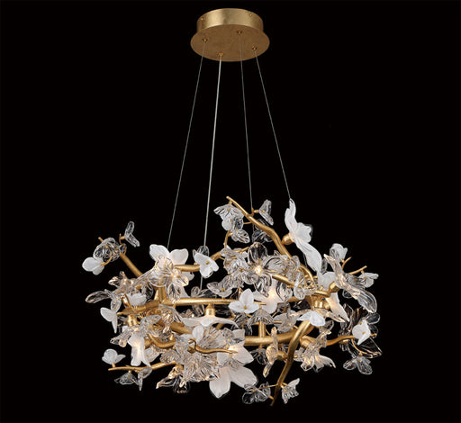 Fiori 30 Light Led Chandelier Gold Leaf | 12338-028