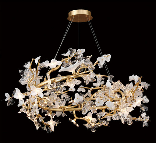 Fiori 48 Light Led Chandelier Gold Leaf | 12339-028