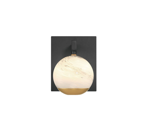 Baveno 1 Light Led Wall Mount Black | 12353-02