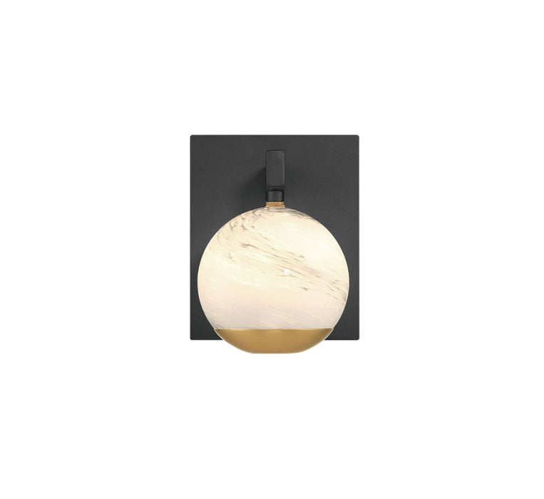 Baveno 1 Light Led Wall Mount Black | 12353-02