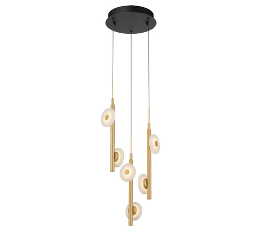 Etna 6 Light Round Led Pendant Matte Black | 12359-02