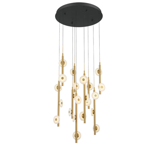 Etna 22 Light Round Led Chandelier Matte Black | 12361-02