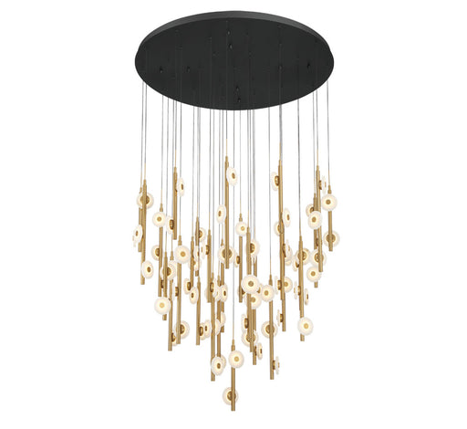 Etna 78 Light Round Led Chandelier Matte Black | 12363-02