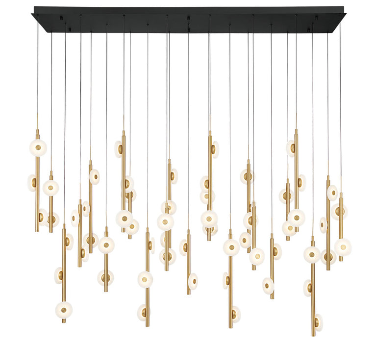 Etna 57 Lightrectangular Led Chandelier Matte Black | 12368-02