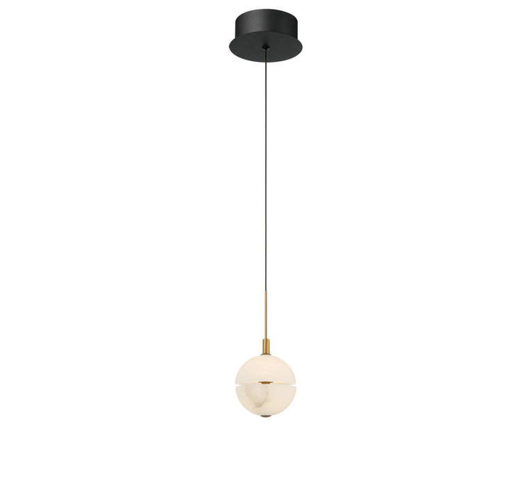 Corfu 1 Light Led Pendant Matte Black | 12369-02
