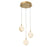 Corfu 3 Light Round Led Pendant Painted Antique Brass | 12370-030