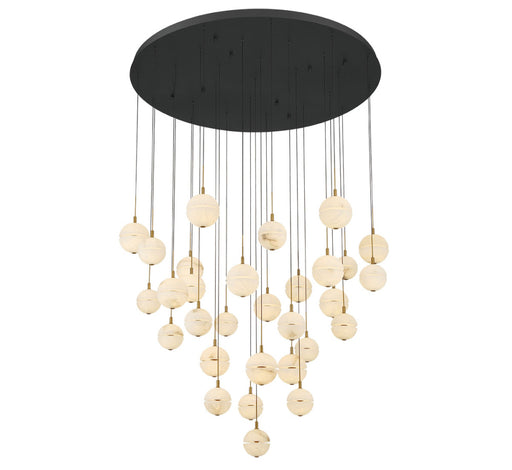 Corfu 31 Light Round Led Chandelier Matte Black | 12374-02