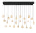 Corfu 23 Light Rectangular Led Chandelier Matte Black | 12379-02