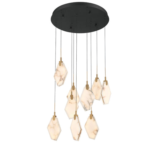 Kosmos 9 Light Round Led Chandelier Matte Black | 12383-02