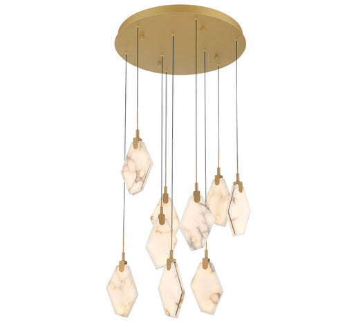 Kosmos 9 Light Round Led Chandelier Painted Antique Brass | 12383-030