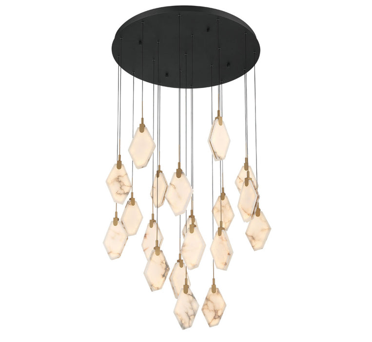 Kosmos 19 Light Round Led Chandelier Matte Black | 12384-02