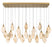 Kosmos 20 Light Rectangular Led Chandelier Painted Antique Brass | 12389-030