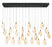 Kosmos 23 Light Rectangular Led Chandelier Matte Black | 12390-02