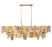 Castellana 2 Tier 14 Light Linear Chandelier Brushed Brass Clear Crystal | 12404-037