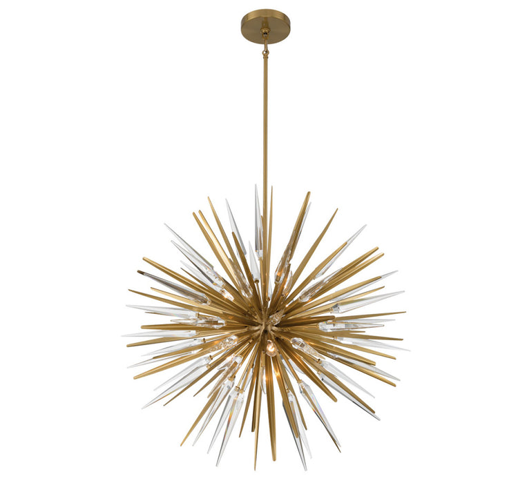 Pragma 7 Light Chandelier Soft Brass | 12430-05