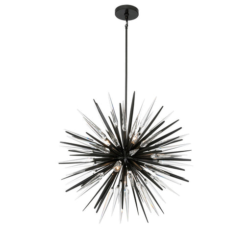 Pragma 7 Light Chandelier Metallic Black | 12430-06