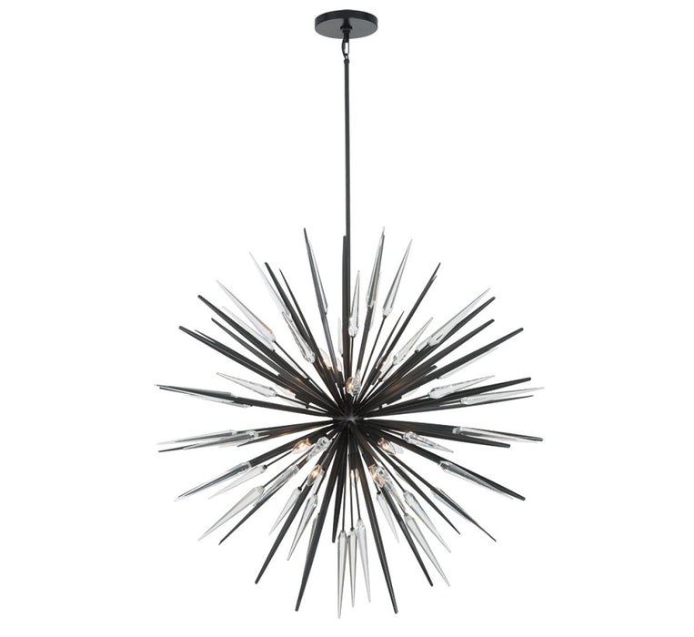 Pragma 14 Light Chandelier,metallic Black | 12432-06