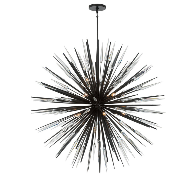 Pragma 18 Light Chandelier Metallic Black | 12433-06