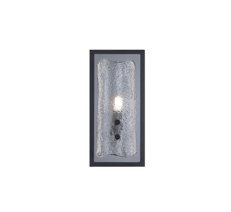 Sorrento 1 Light Led Wall Mount Clear Black Canopy | 12436-017-02