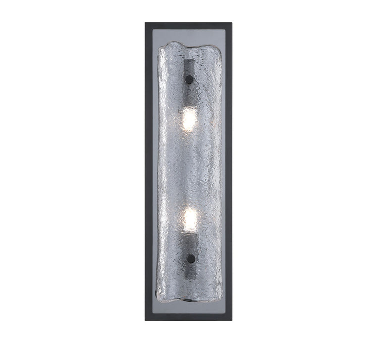 Sorrento 2 Light Led Wall Mount Clear Black Canopy | 12437-017-02