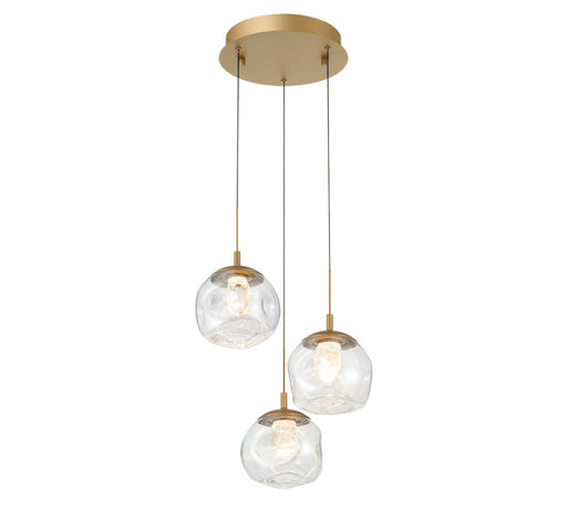 Camerino 3 Light Round Led Pendant Painted Antique Brass | 12439-030