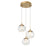 Camerino 3 Light Round Led Pendant Painted Antique Brass | 12439-030
