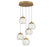 Camerino 5 Light Round Led Chandelier Painted Antique Brass | 12440-030