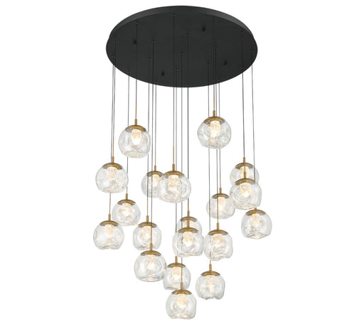 Camerino 19 Light Round Led Chandelier Matte Black | 12442-02