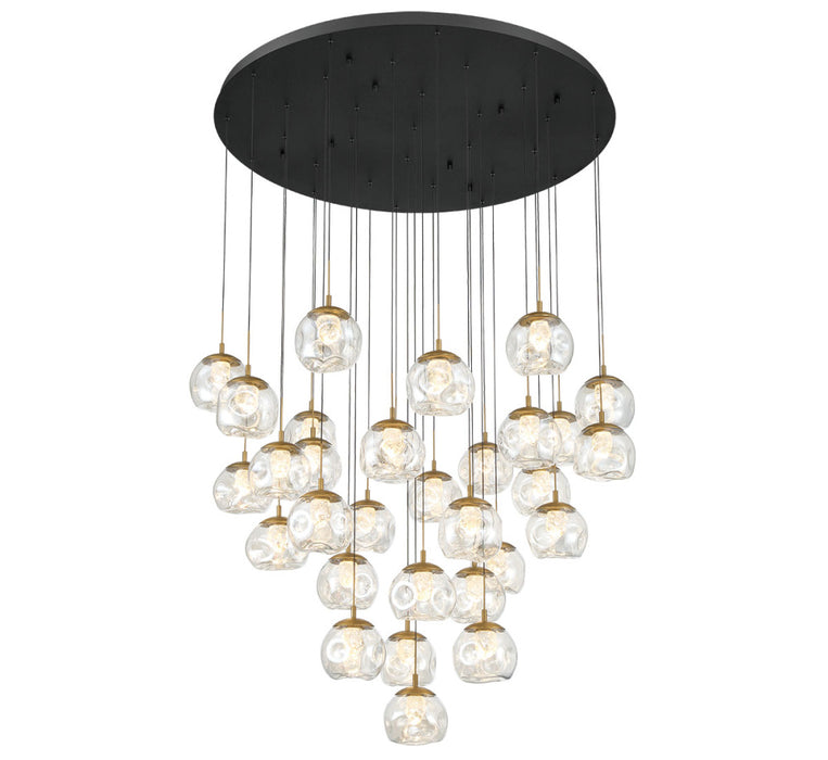 Camerino 31 Light Round Led Chandelier Matte Black | 12443-02