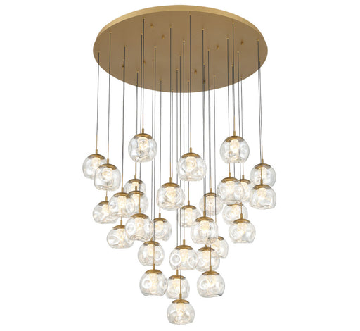 Camerino 31 Light Round Led Chandelier Painted Antique Brass | 12443-030