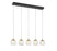 Camerino 5 Light Linear Led Chandelier Matte Black | 12444-02
