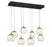 Camerino 8 Light Rectangular Led Chandelier Matte Black | 12445-02