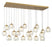 Camerino 20 Light Rectangular Led Chandelier Painted Antique Brass | 12447-030