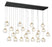 Camerino 23 Light Rectangular Led Chandelier Matte Black | 12448-02